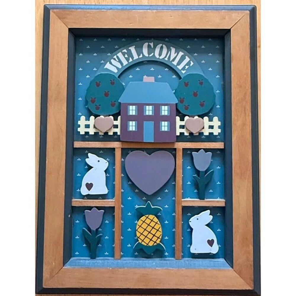 Vintage 1987 Habersham Country Cottagecore  Collection 3D Shadow Box Wall Decor